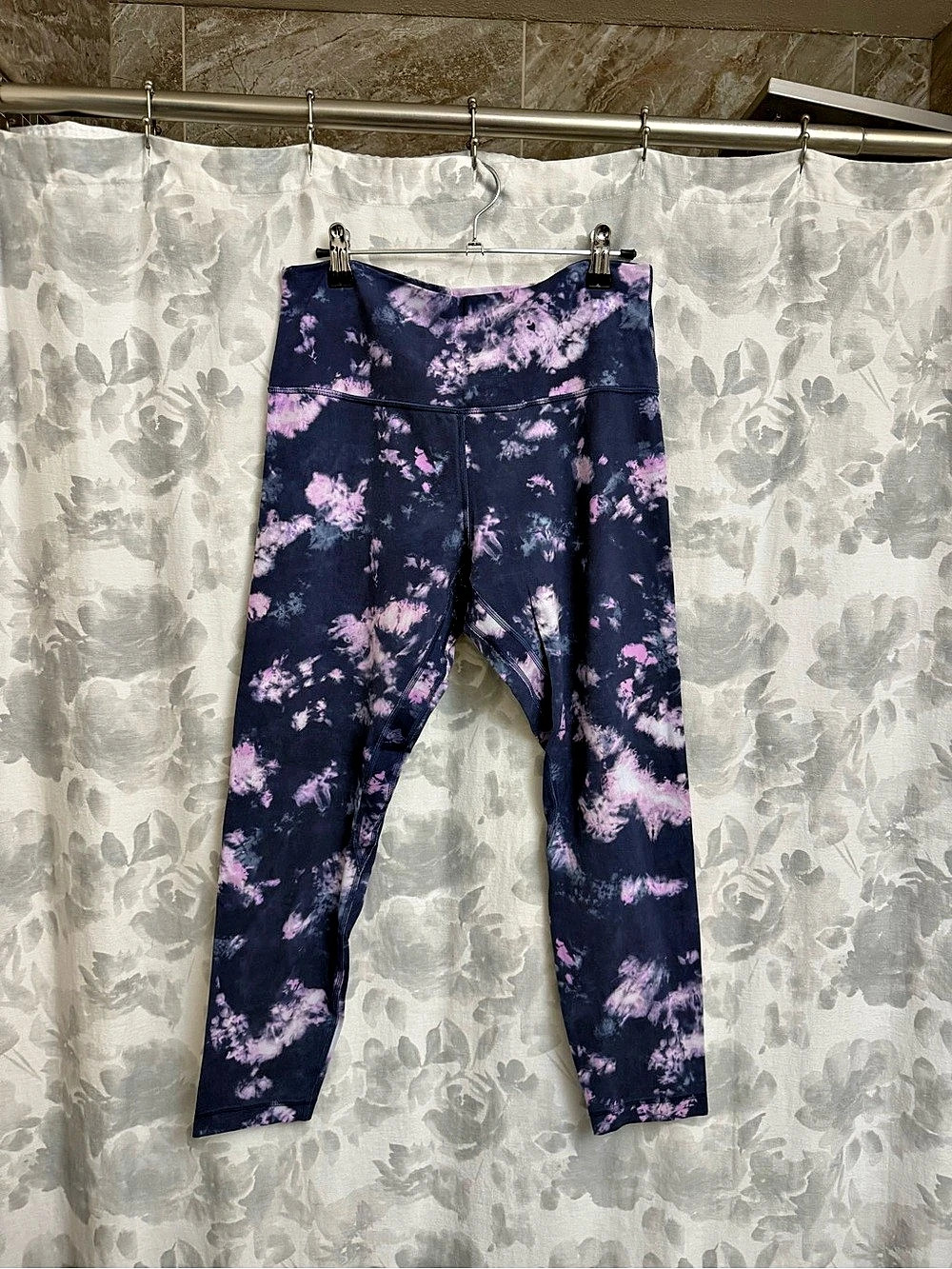 lululemon Align High-Rise Crop 21" *Diamond Dye Leggings Blue & Pink Size 12